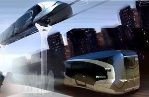 可以連接成火車的公交車
